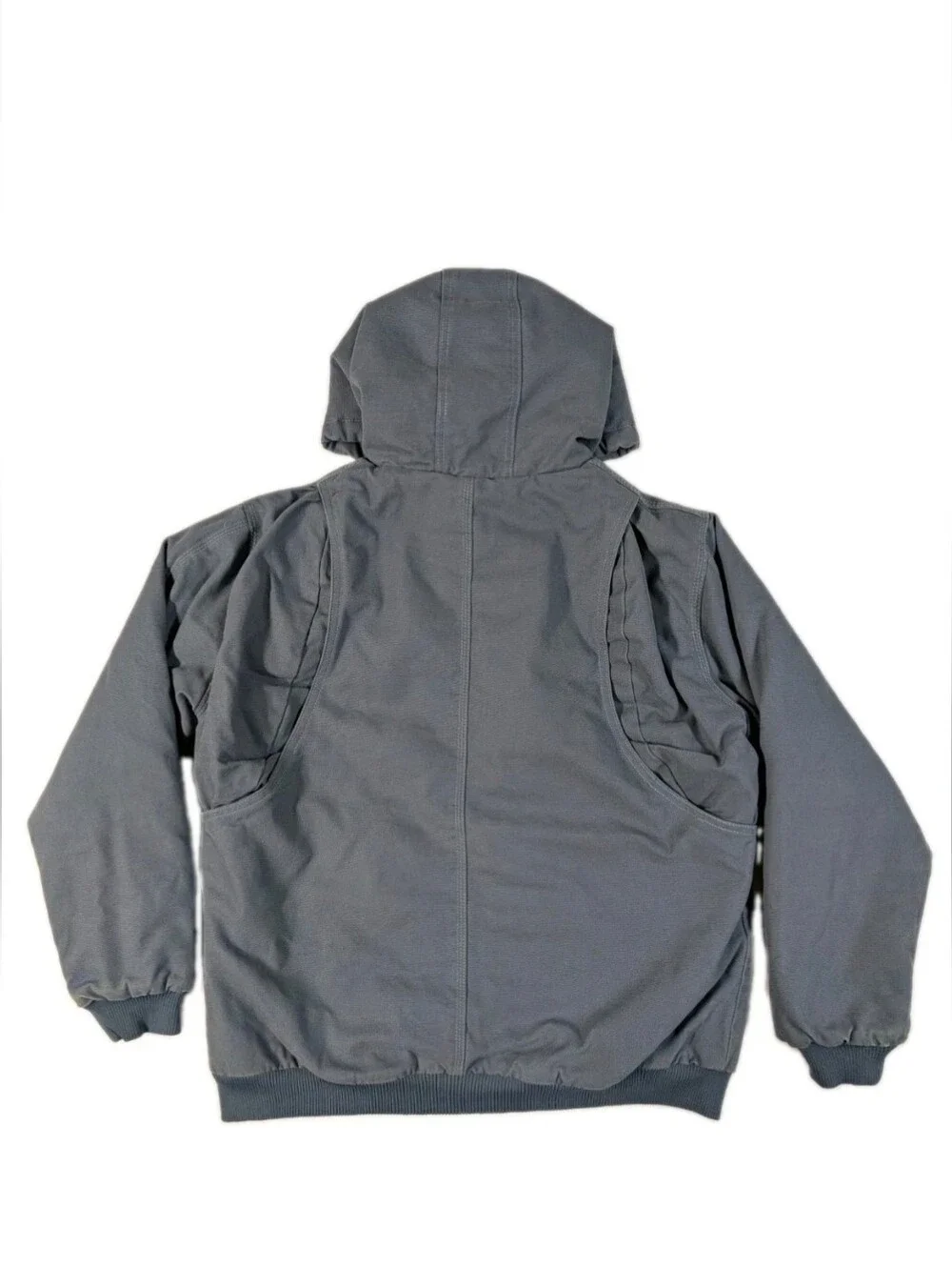 Berne Workwear Youth XL 18-20 Hooded Jacket Blue Quilted Canvas BHJ61SLB